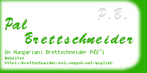 pal brettschneider business card